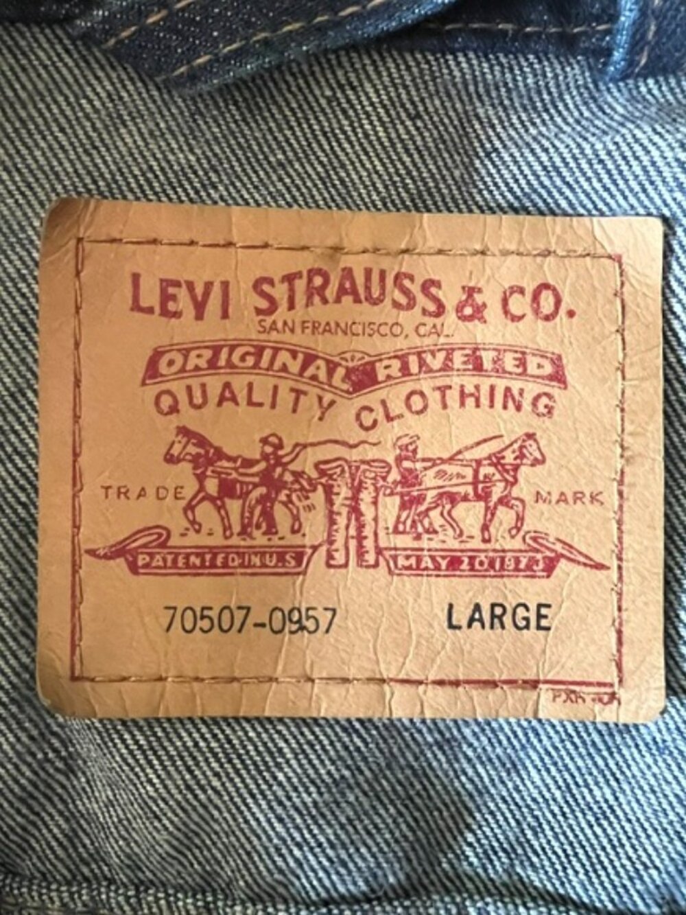 Levi's Men’s Original Denim Trucker Classic Jacket Size Large - Picture 3 of 10